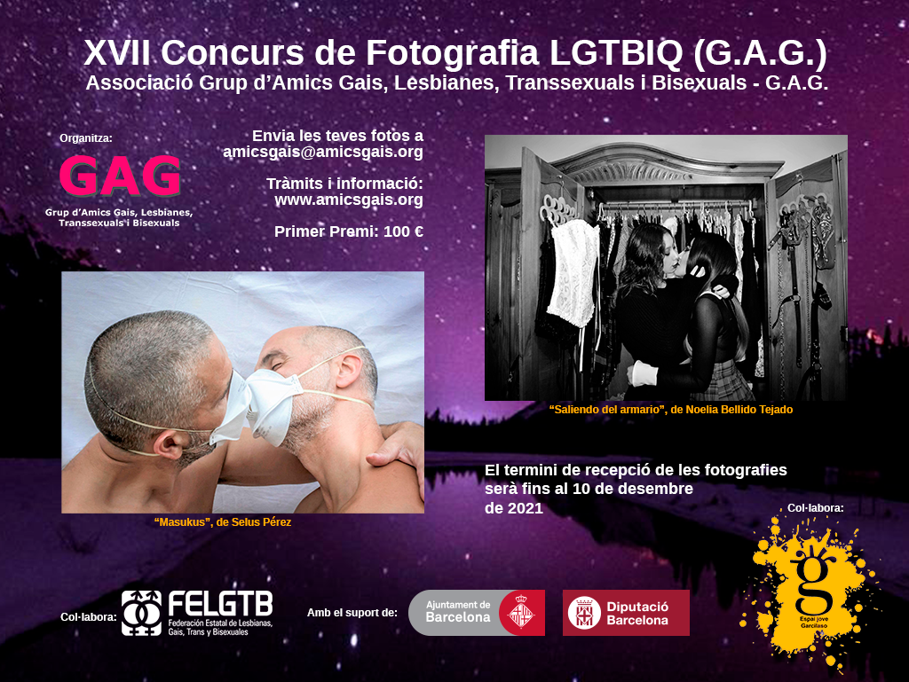 XVII Concurs de Fotografia LGTBIQ – G.A.G. (Bases 2021)