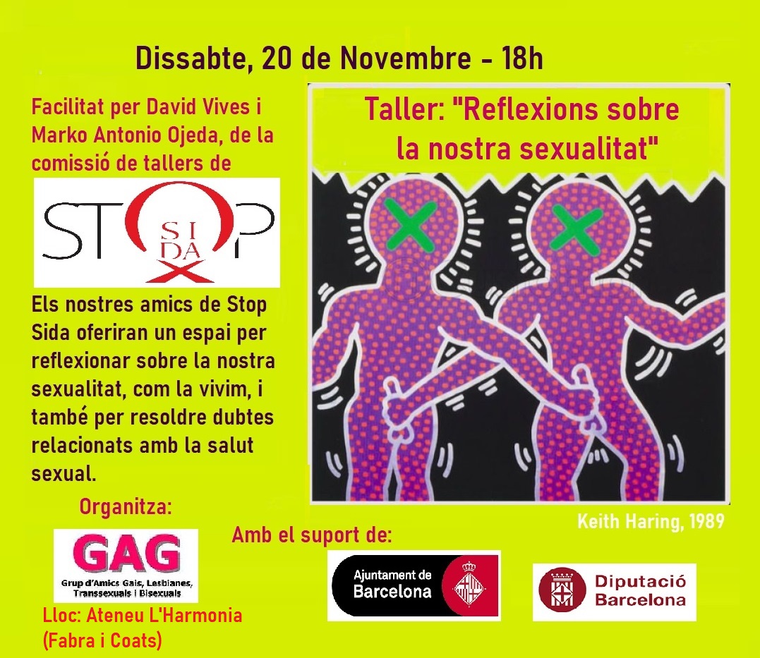 Dissabte, 20 de Novembre – 18h: Taller- “Reflexions sobre la nostra sexualitat”