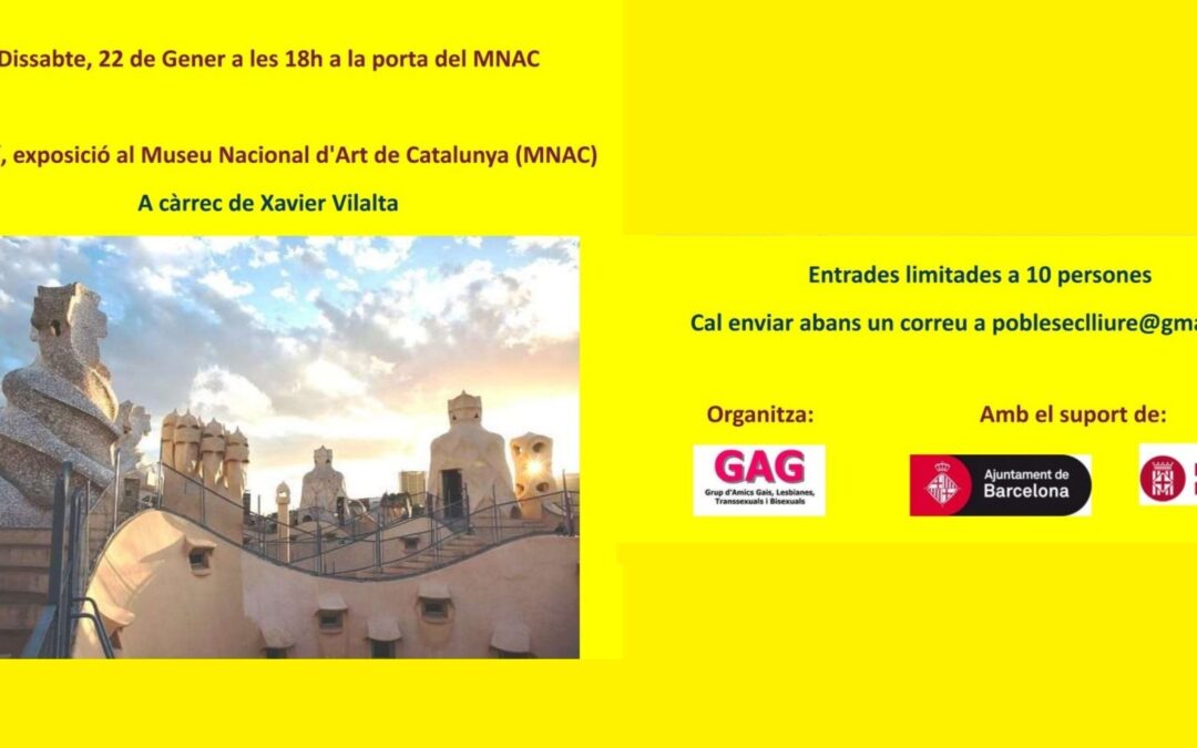 Dissabte, 22 de gener a les 18h: Visita a l’exposició “Gaudí” al MNAC