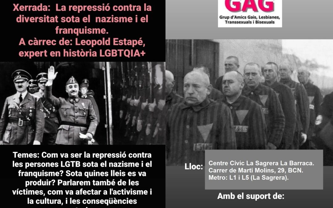 Sábado, 21 de maio a las 18h: Charla «La represión contra de la diversidad». A cargo de Leopold Estapé