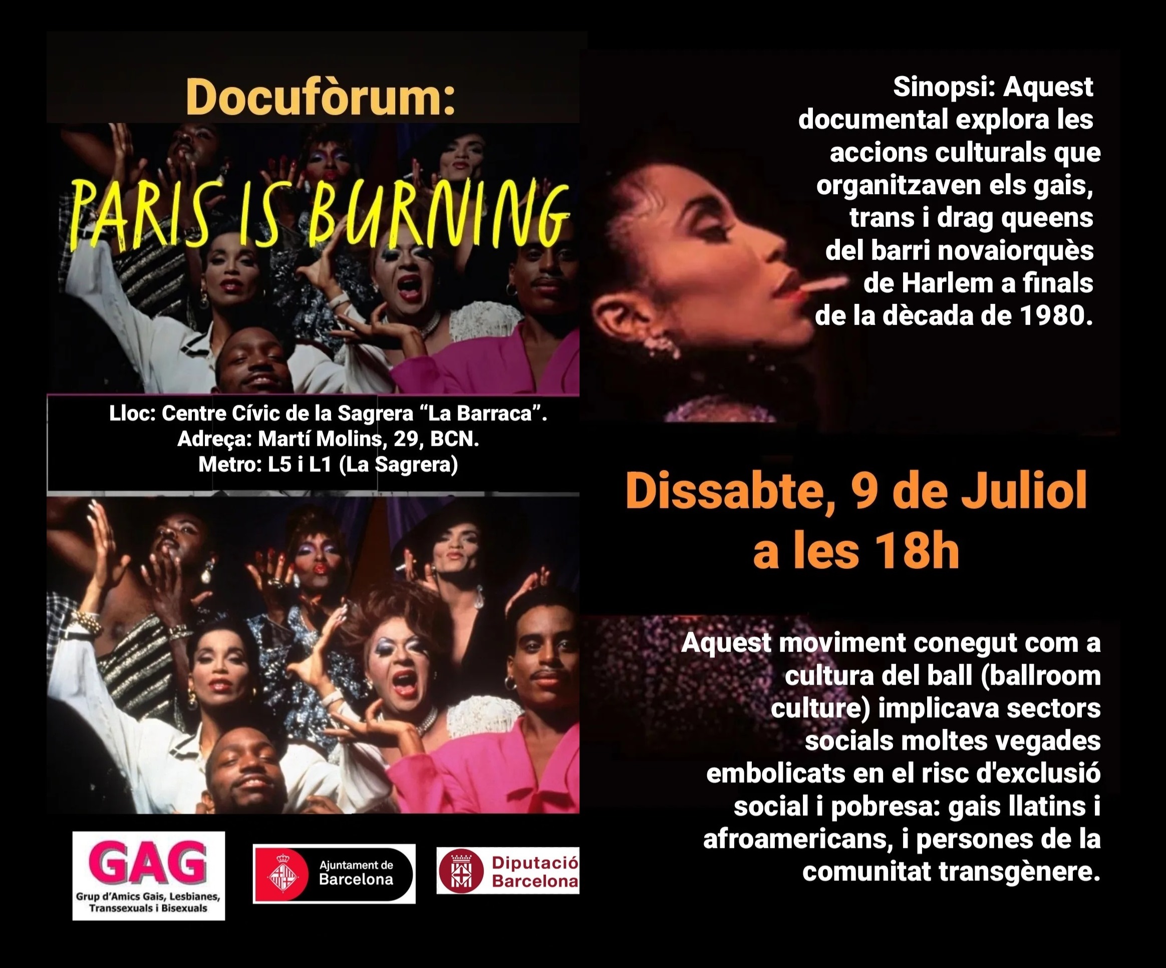 Docufórum: 9 Julio a las 18h – Paris is Burning