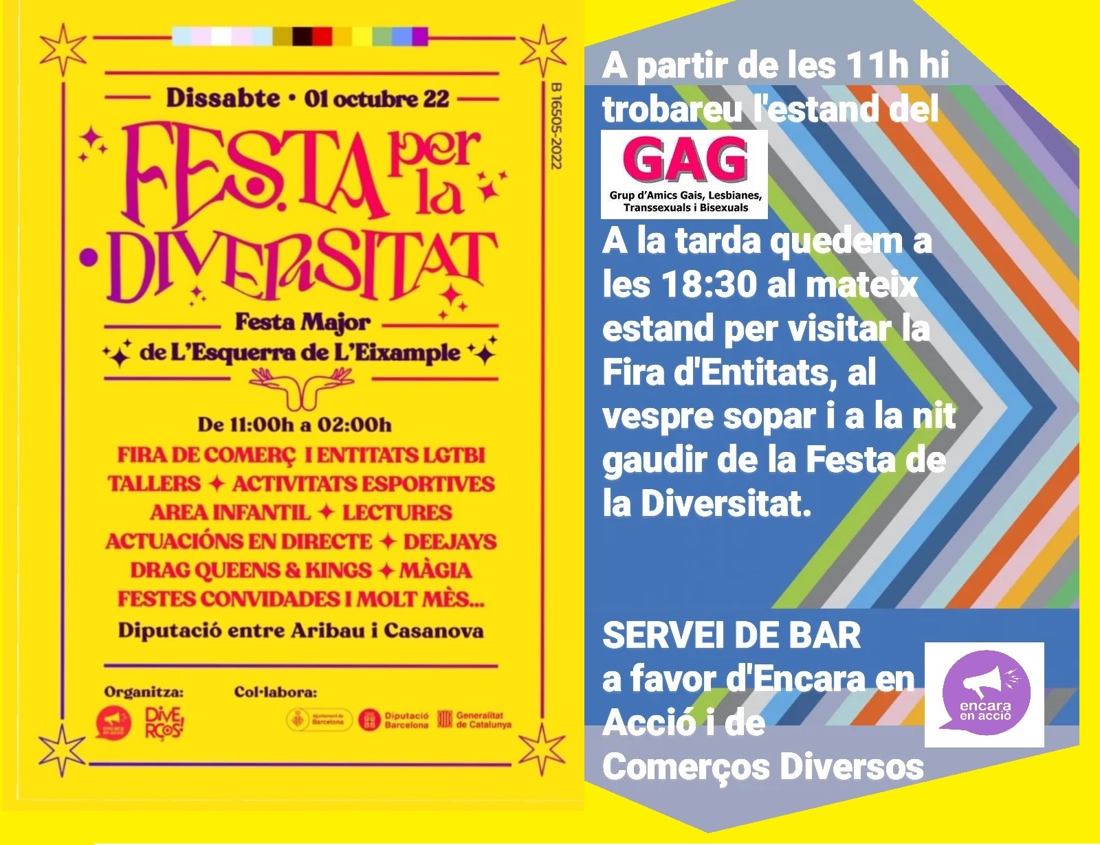 1 d’octubre del 2022: Festa de la Diversitat
