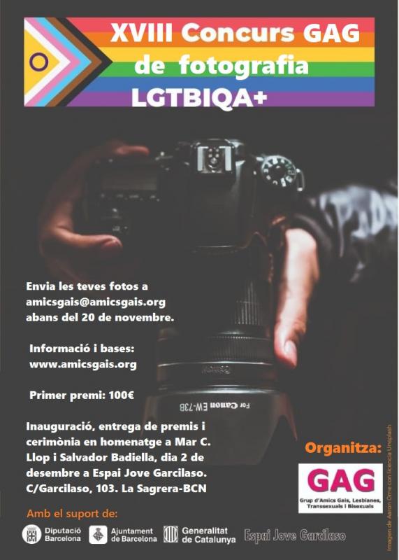 Cartell de XVIII Concurs GAG de fotografia LGTBIQA+