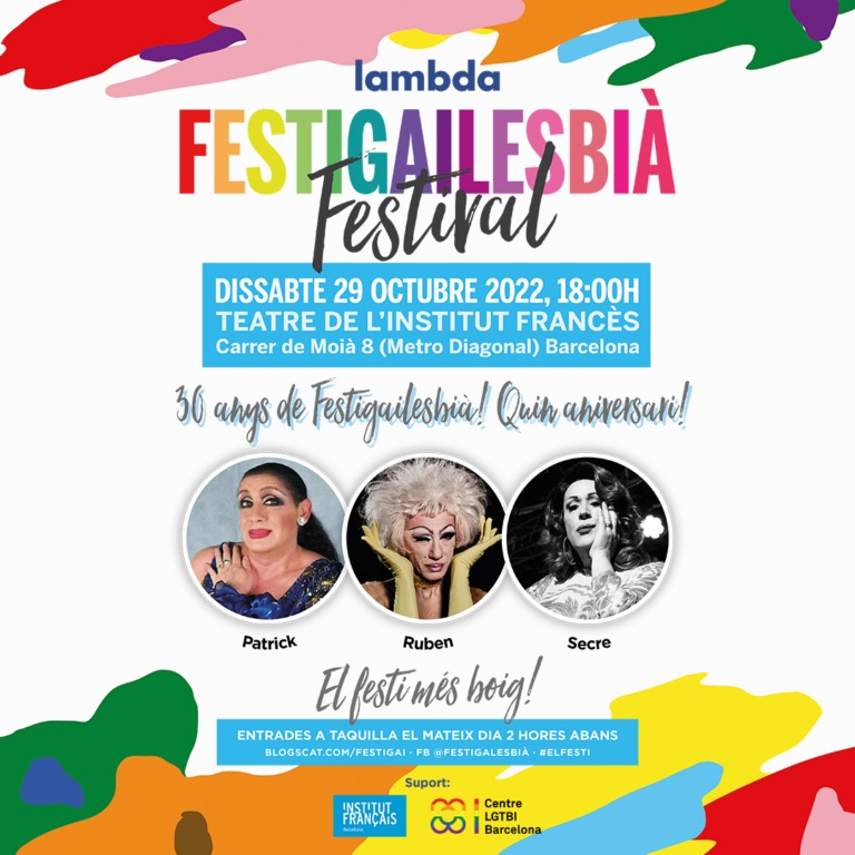 Sábado, 29 de octubre a las 18h: Festigaylesbià de Casal Lambda
