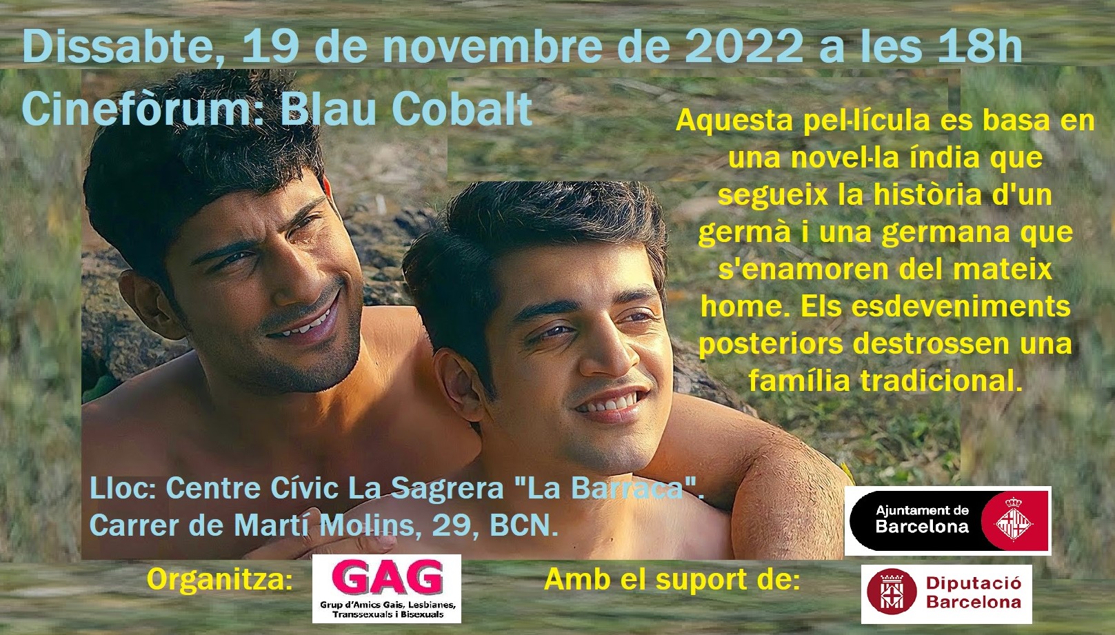 Dissabte, 19 de novembre de 2022 a les 18h – Cinefòrum: Blau Cobalt