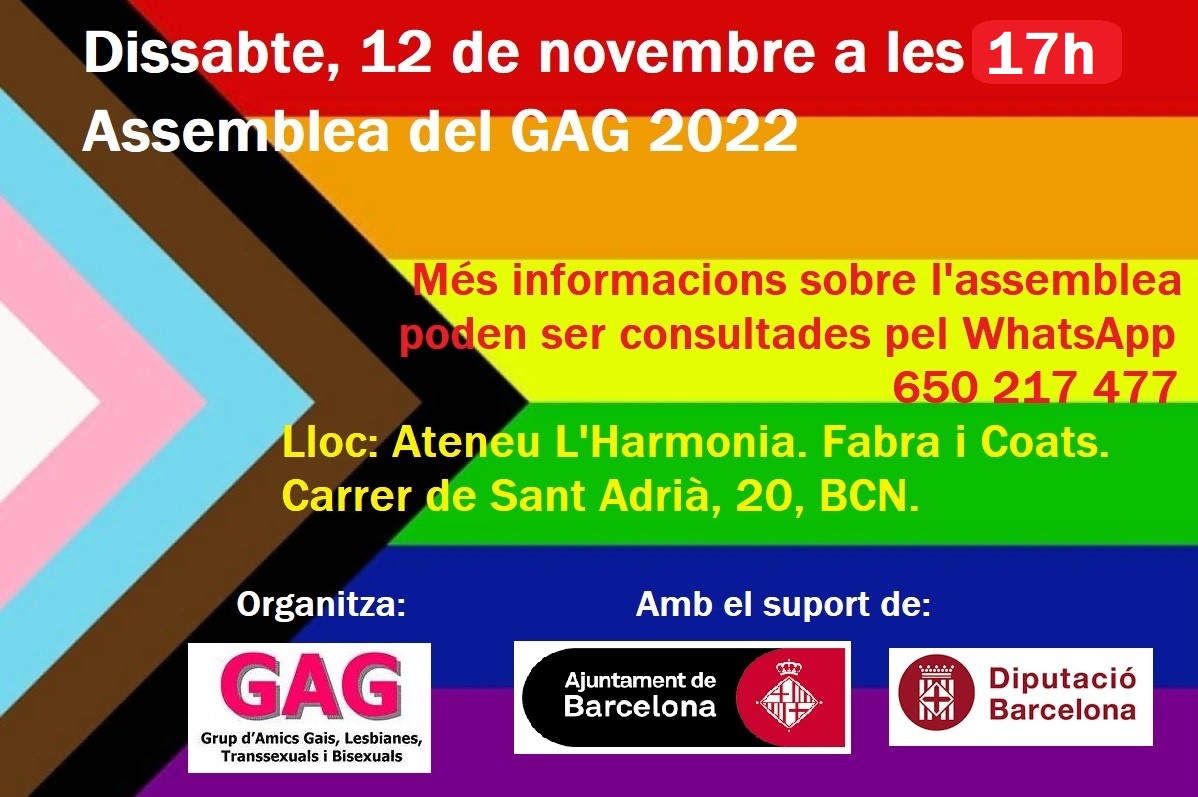 Dissabte, 12 de novembre a les 17h: Assemblea del GAG 2022