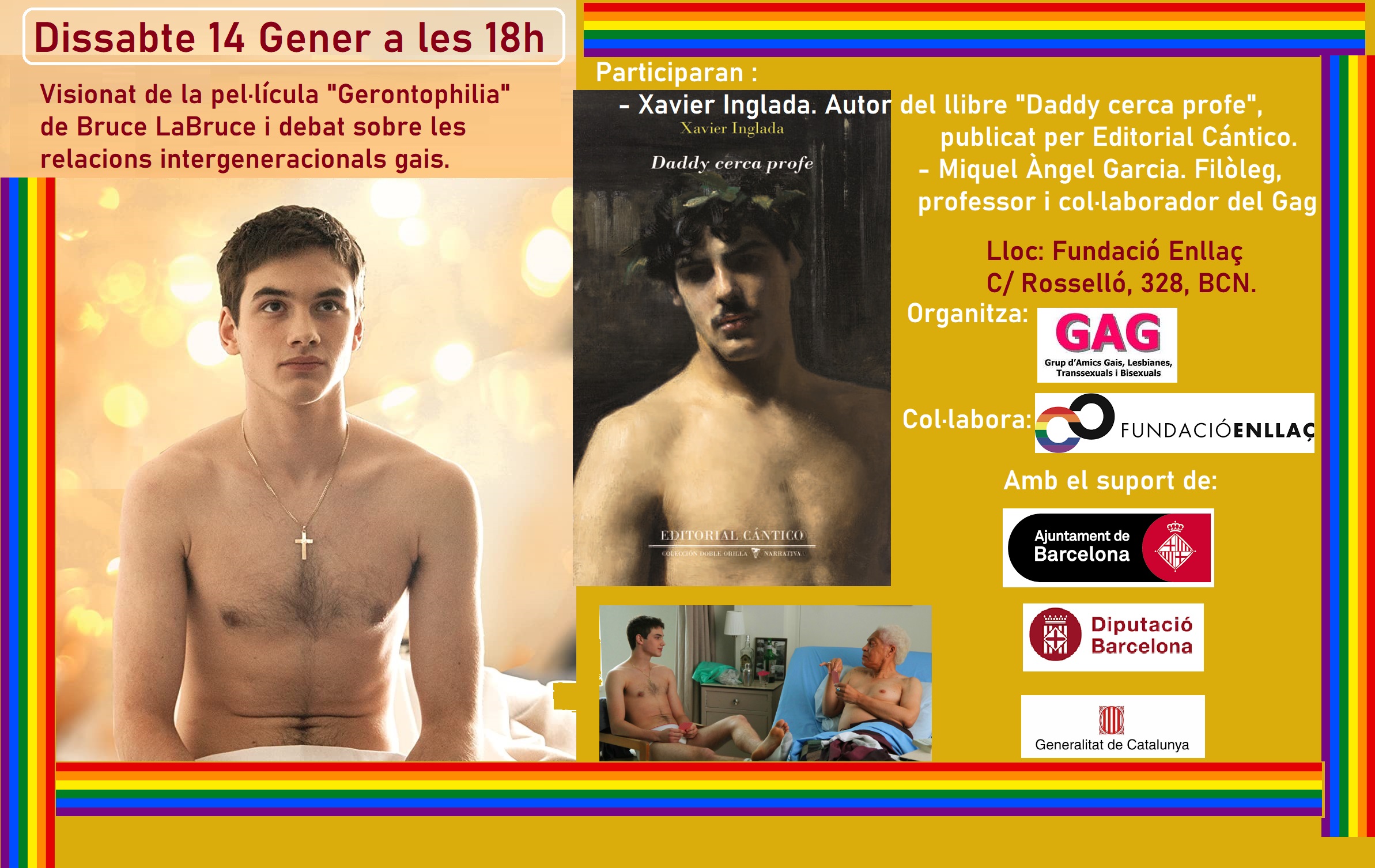 14 de enero a las 18h: Película «Gerontophilia» y presentación del libro «Daddy cerca profe»