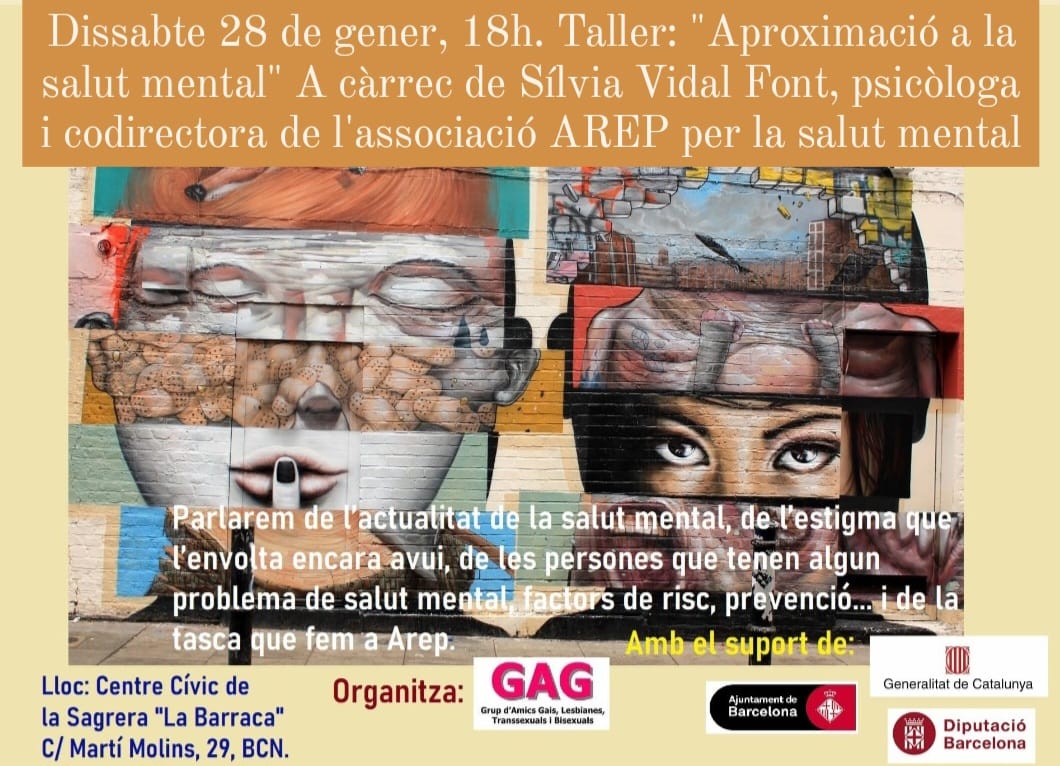 Dissabte, 28 de gener a les 18h: Taller “Aproximació a la Salut Mental”