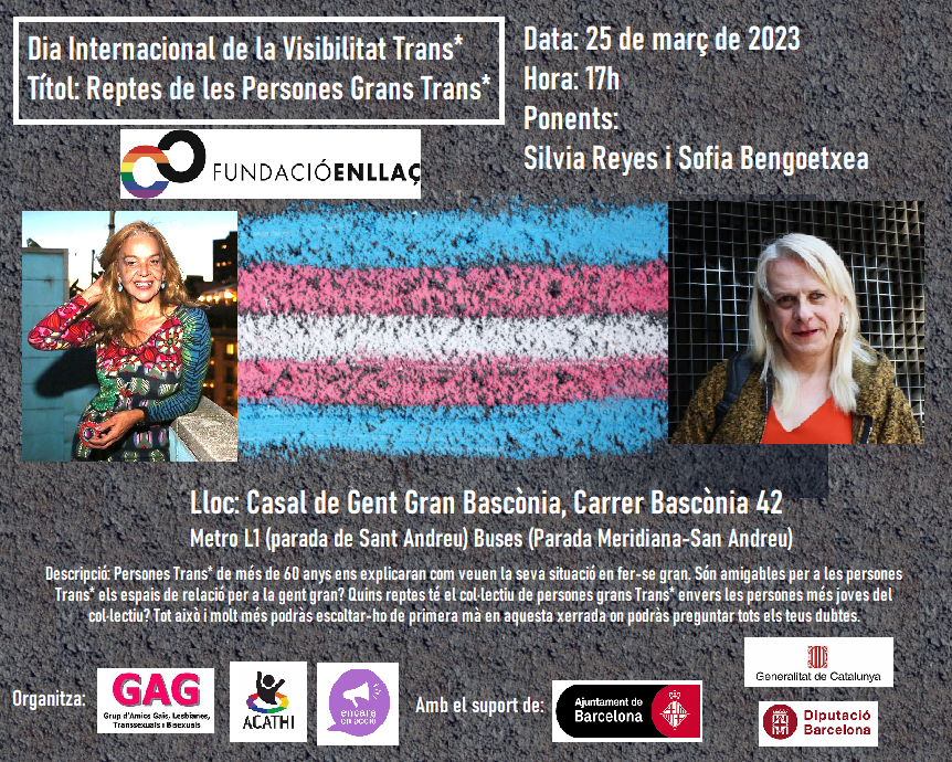 25 de Marzo a las 17h: Retos de las Personas Mayores Trans*