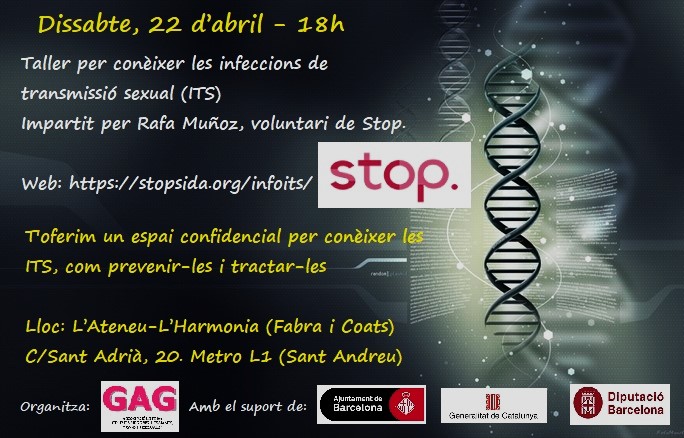 22 d’abril – 18h: Taller sobre ITS (Infeccions de transmissió sexual)