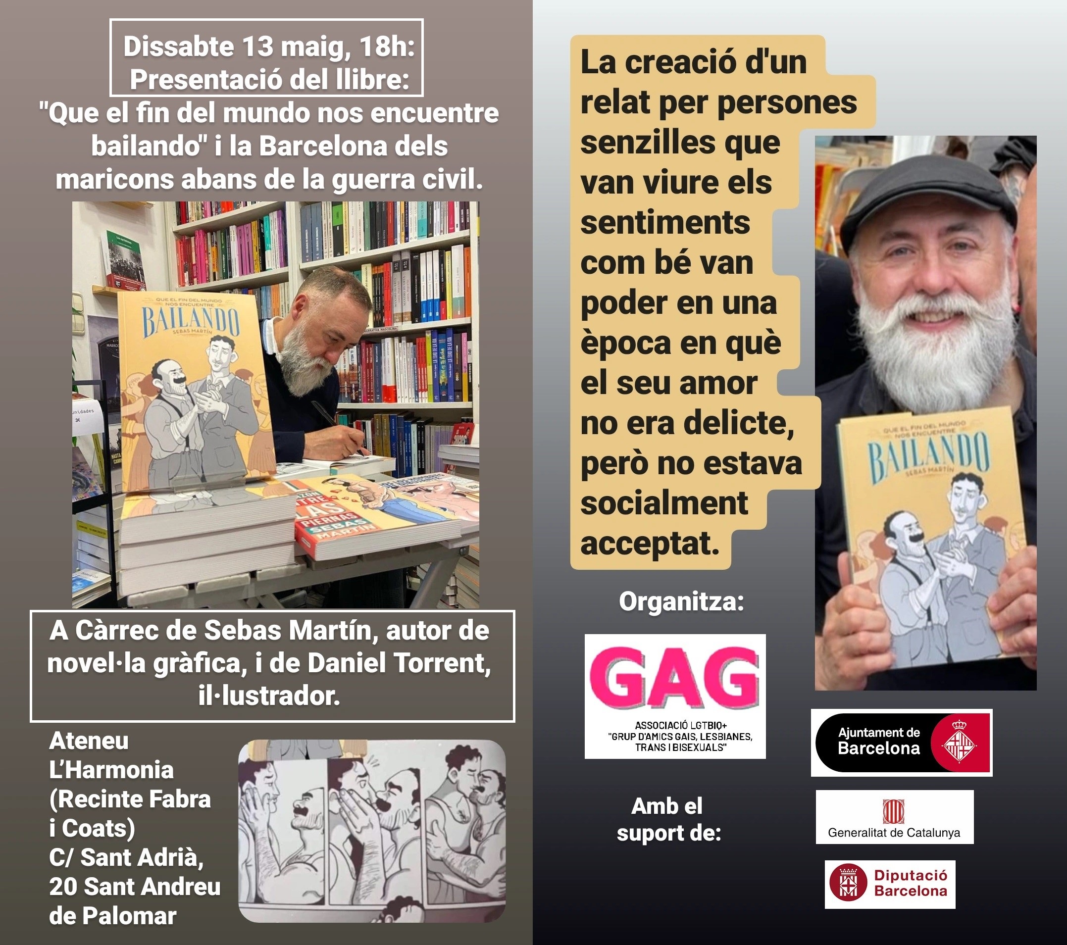 Dissabte, 13 de maig a les 18h: Presentació del nou llibre de Sebas Martín