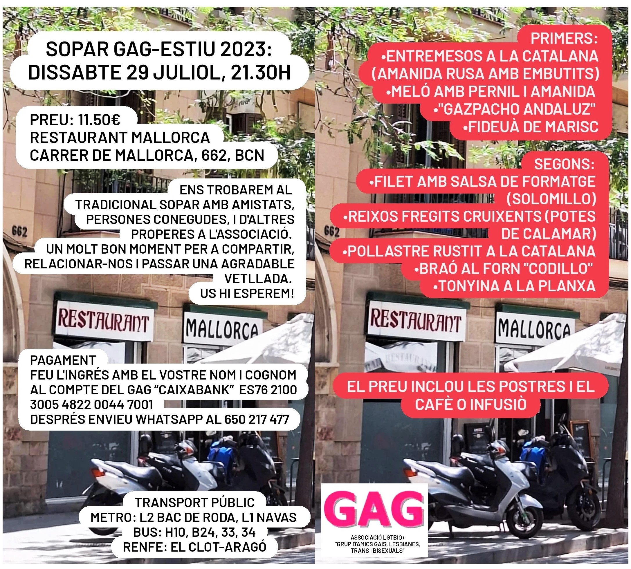 29 de Juliol de 2023: Sopar d’Estiu GAG 2023