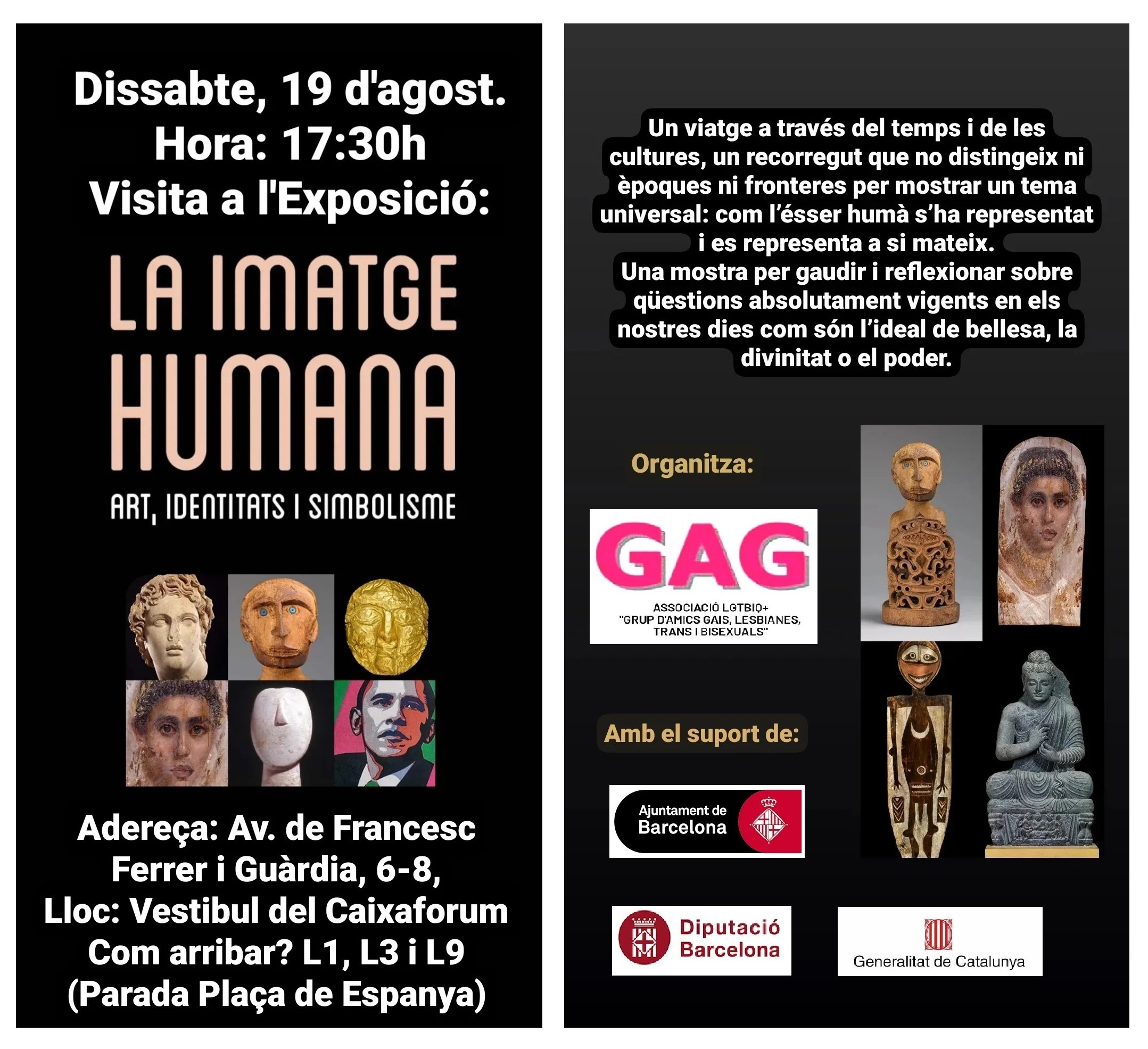 Dissabte, 19 d’agost. Visita a l’Exposició “La imatge humana”