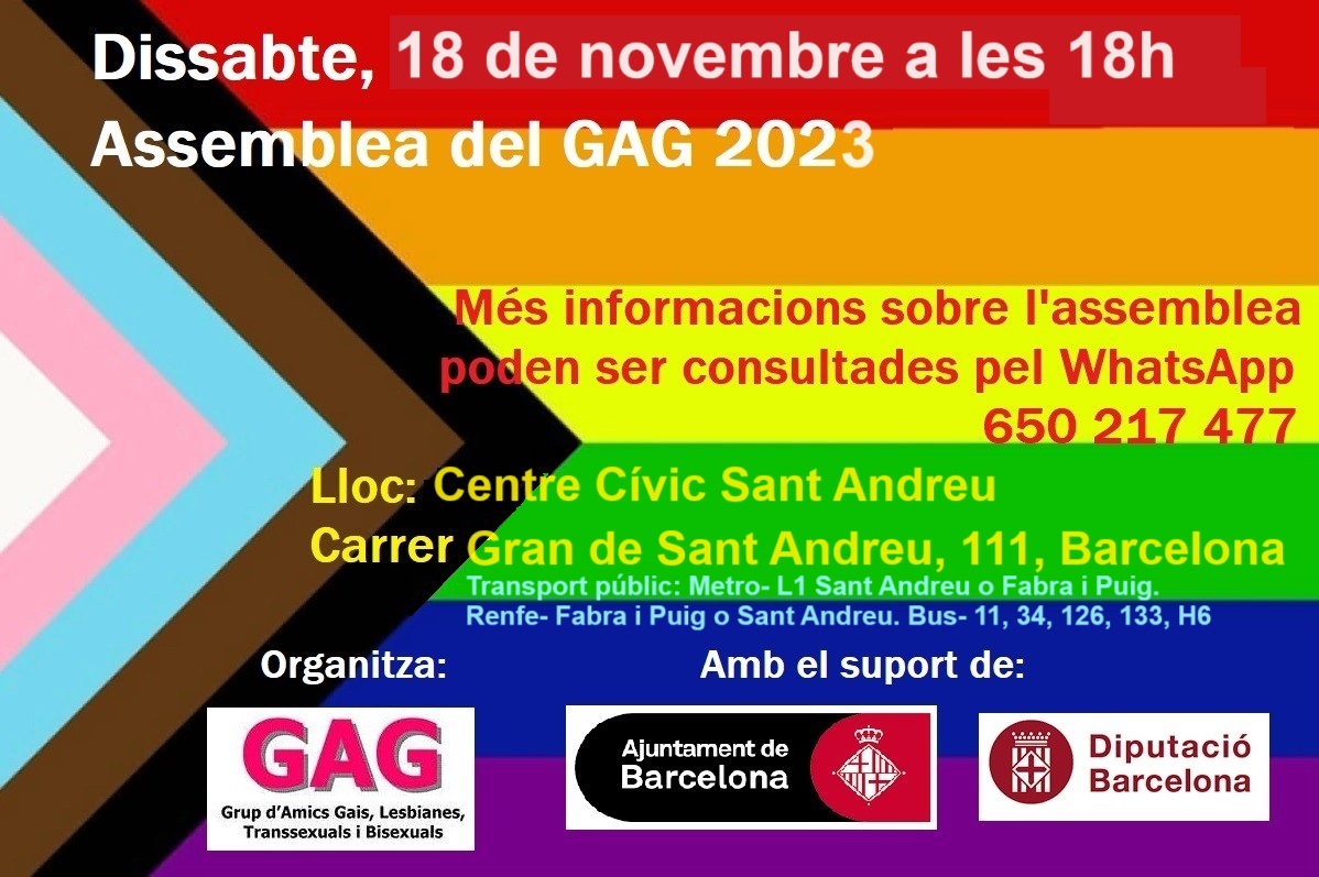18 de noviembre a las 18h: Asamblea GAG 2023
