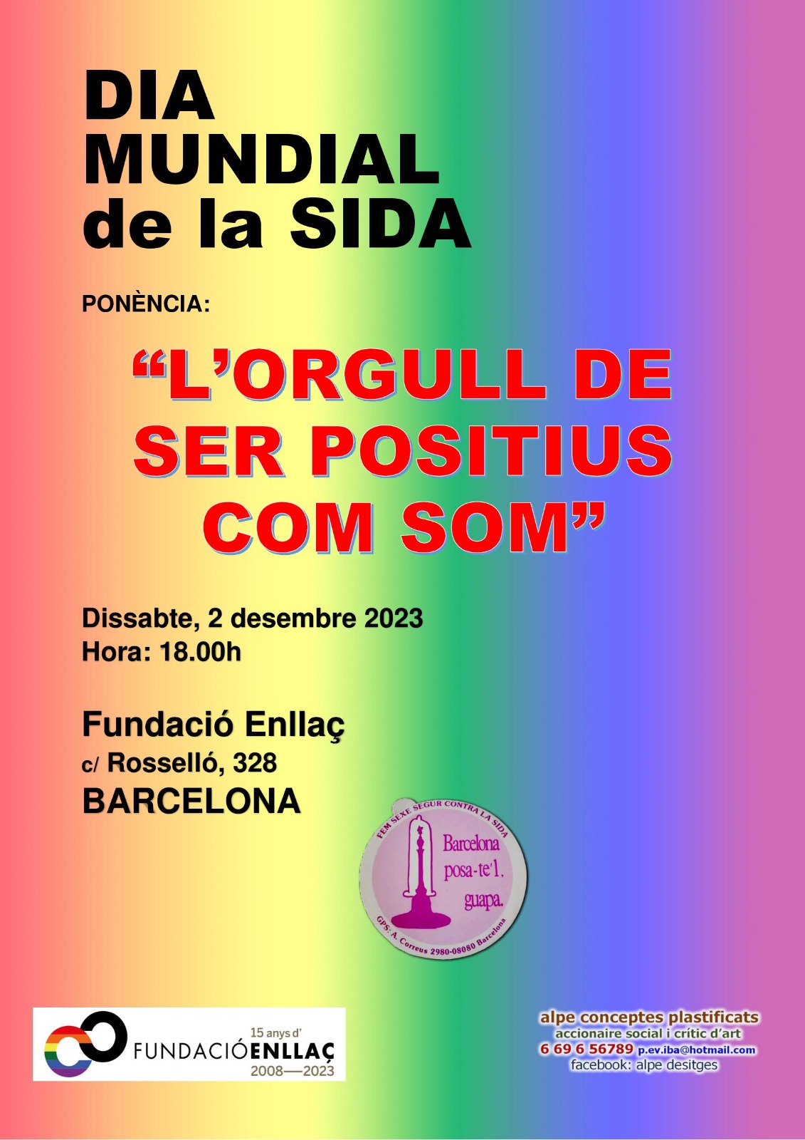 Sábado, 2 diciembre a las 18h: Charla sobre el dia mundial de la SIDA