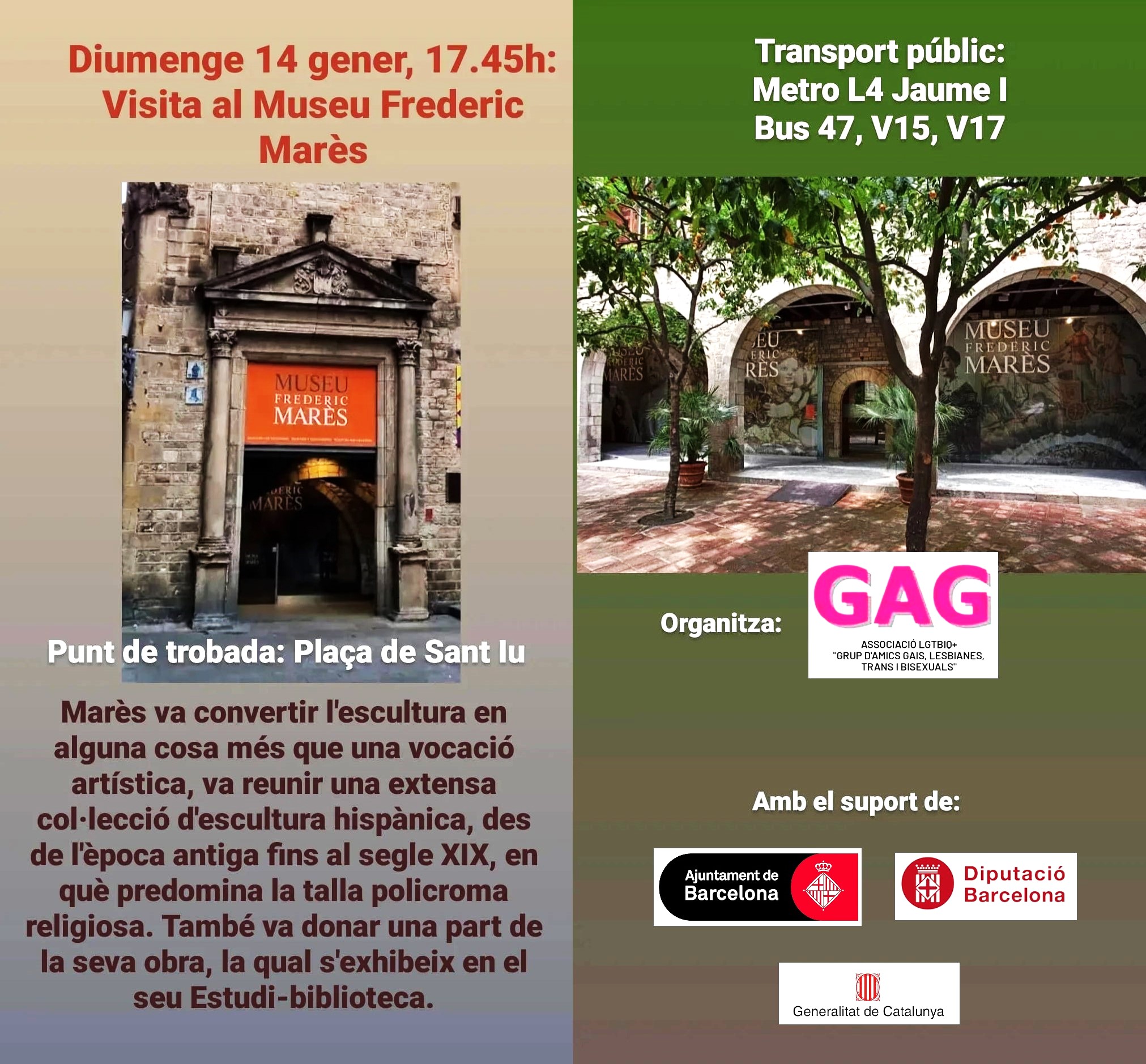 Diumenge, 14 de gener a les 17:45 – Visita al Museu Frederic Mares