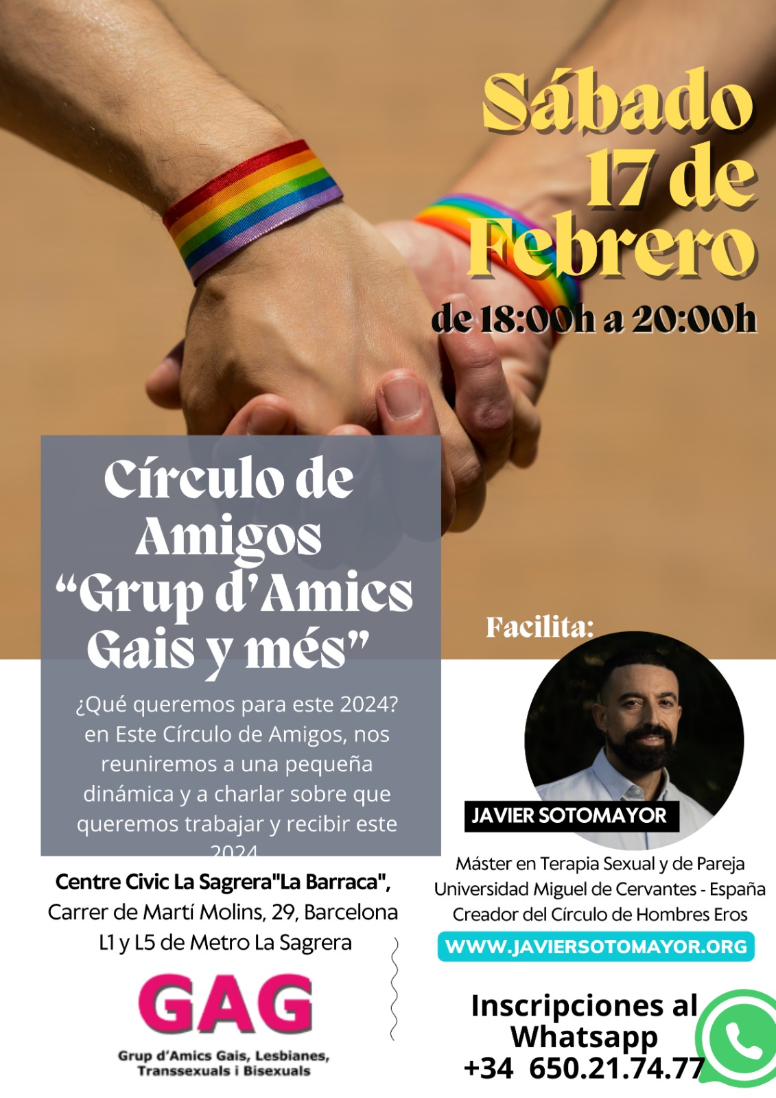 Sabado, 17 de febrero a las 18h: Taller de amigos del GAG