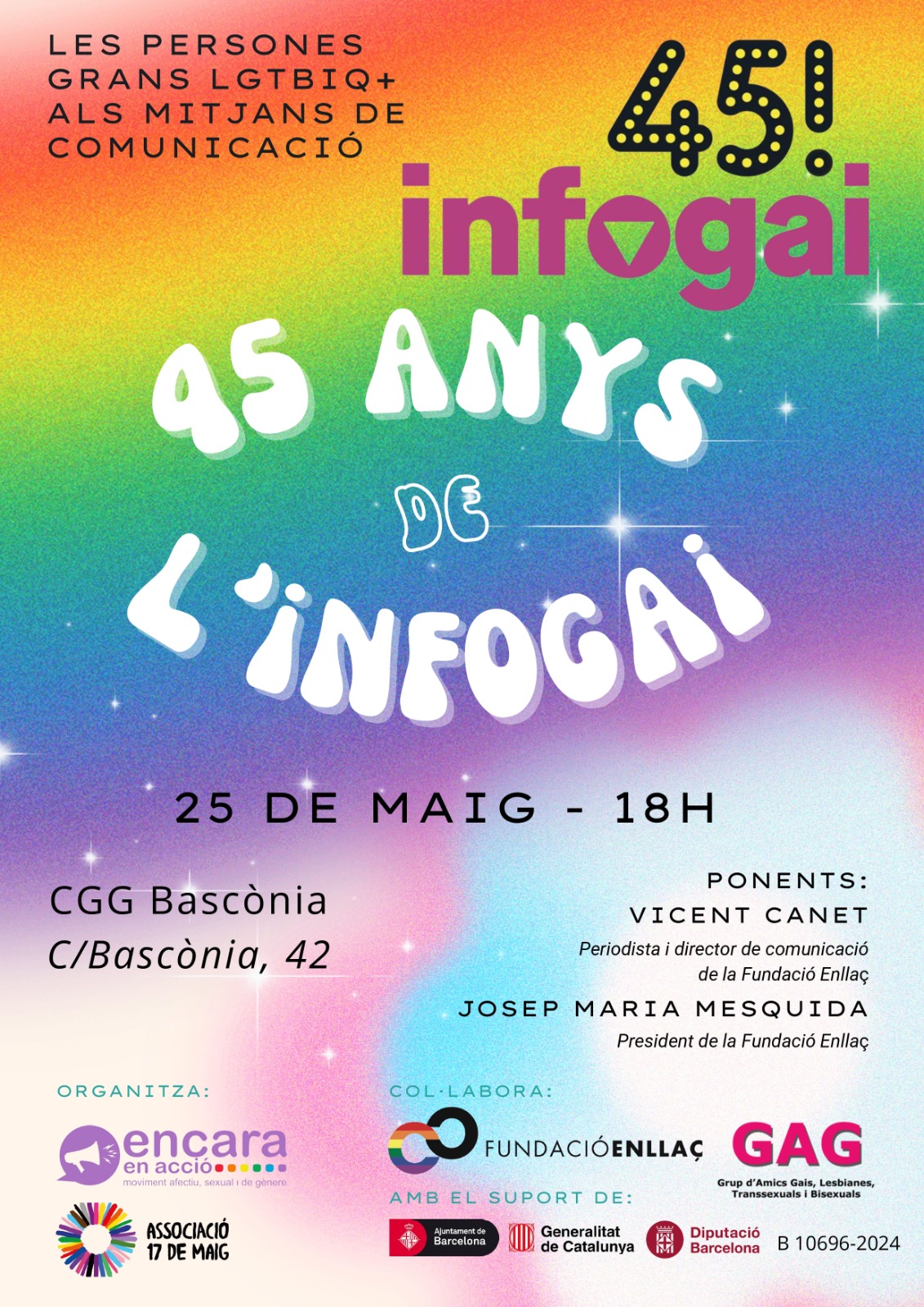 25 de Maig a les 18h: 45 Anys d’INFOGAI