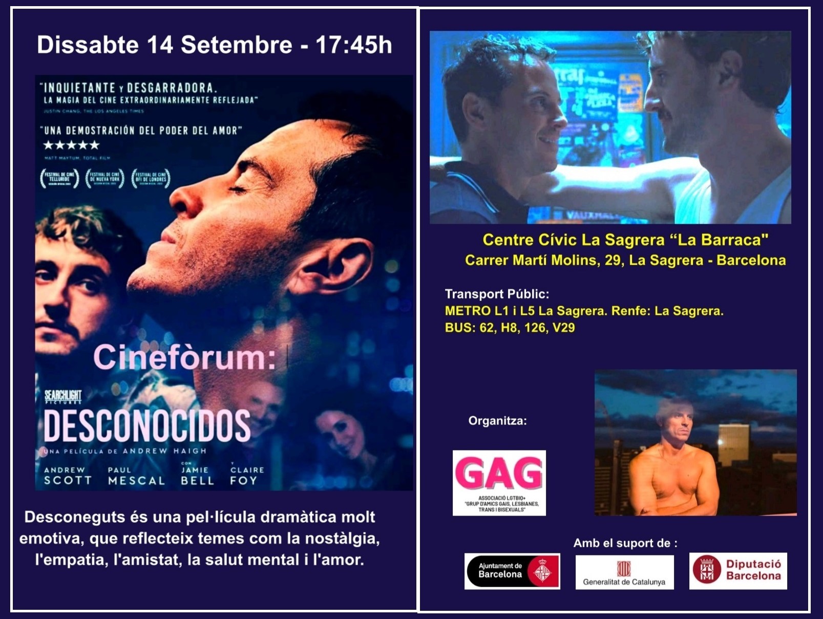 14 de setembre: Cinefòrum DESCONEGUTS